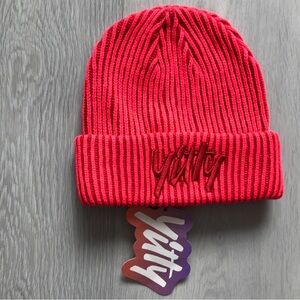 YITTY BEANIE HOT PINK STRIPE HAT NWT